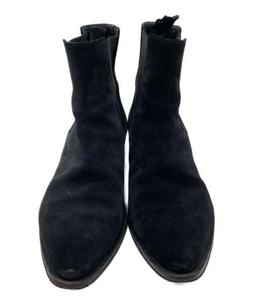 CELINE（セリーヌ）CELINE (セリーヌ) スウェードレザー チェルシーブーツ ブラック サイズ:42　1/2の古着・服飾アイテム