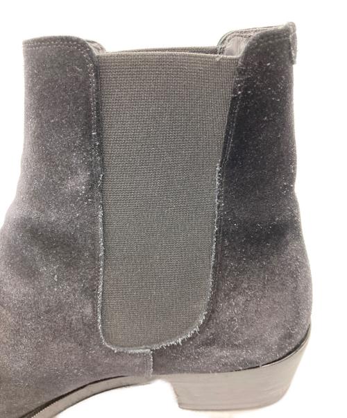 CELINE（セリーヌ）CELINE (セリーヌ) スウェードレザー チェルシーブーツ ブラック サイズ:42　1/2の古着・服飾アイテム
