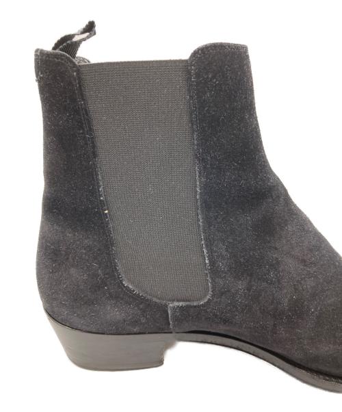 CELINE（セリーヌ）CELINE (セリーヌ) スウェードレザー チェルシーブーツ ブラック サイズ:42　1/2の古着・服飾アイテム