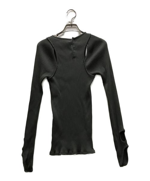 BOWTE（バウト）BOWTE (バウト) リブカットソー グレー サイズ:不明の古着・服飾アイテム