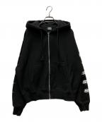 stussyステューシー）の古着「SPEEDWAY ZIP HOODIE」｜ブラック