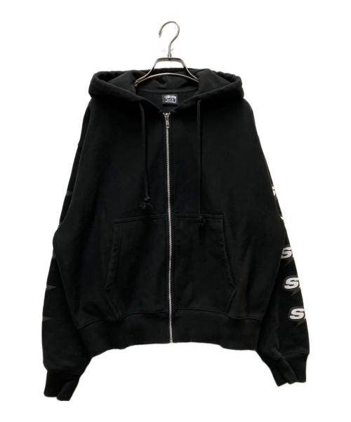 stussy（ステューシー）stussy (ステューシー) SPEEDWAY ZIP HOODIE ブラック サイズ:Sの古着・服飾アイテム