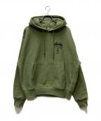 stussyステューシー）の古着「World Tour Hoodie」｜カーキ