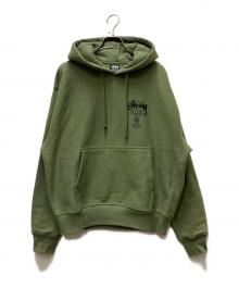 stussy（ステューシー）の古着「World Tour Hoodie」｜カーキ