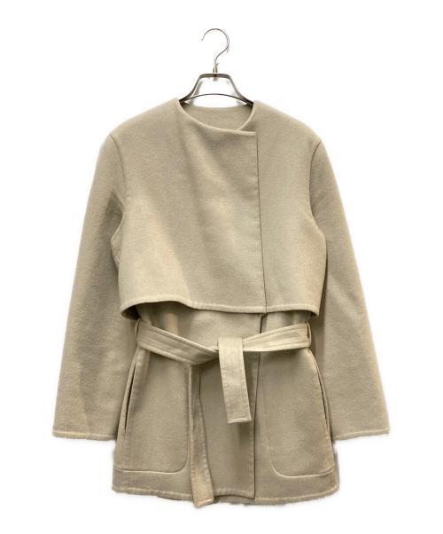 HERMES（エルメス）HERMES (エルメス) カシミヤショートコート（マルジェラ期） ベージュ サイズ:34の古着・服飾アイテム