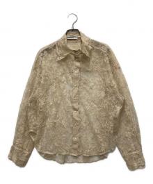 ROSEanna（ローズアンナ）の古着「フラワーレースシャツブラウス レースシャツ」｜ベージュ