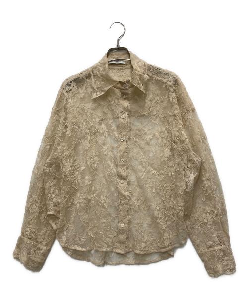 ROSEanna（ローズアンナ）ROSEanna (ローズアンナ) フラワーレースシャツブラウス レースシャツ ベージュ サイズ:FREEの古着・服飾アイテム