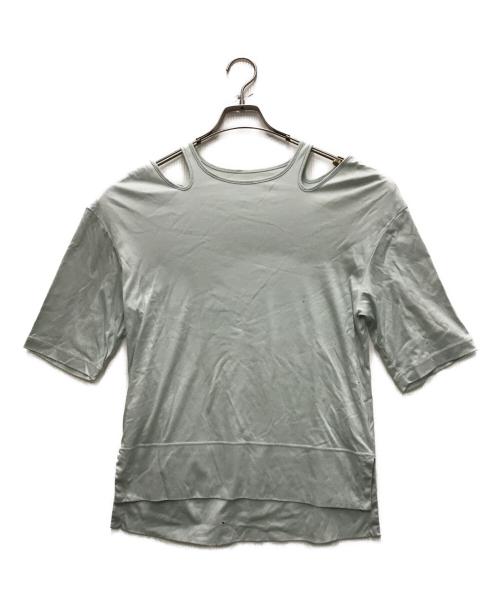 Room no.8（ルームエイト）Room no.8 (ルームエイト) SMOOTH CO NECK/OPEN TOPS スカイブルー サイズ:FREEの古着・服飾アイテム
