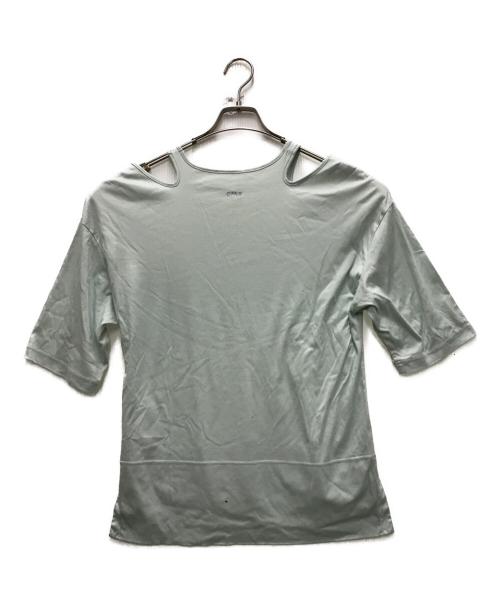 Room no.8（ルームエイト）Room no.8 (ルームエイト) SMOOTH CO NECK/OPEN TOPS スカイブルー サイズ:FREEの古着・服飾アイテム