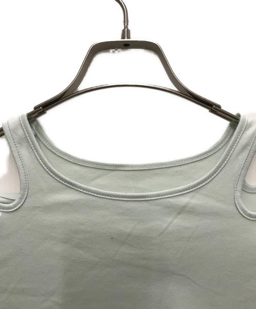Room no.8（ルームエイト）Room no.8 (ルームエイト) SMOOTH CO NECK/OPEN TOPS スカイブルー サイズ:FREEの古着・服飾アイテム