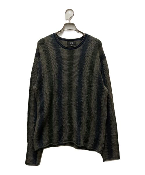 stussy（ステューシー）stussy (ステューシー) Shadow Stripe Sweater マルチカラー サイズ:XLの古着・服飾アイテム