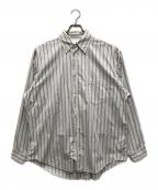 Iアイ）の古着「21SS STRIPE OFFICER SHIRT」｜グレー