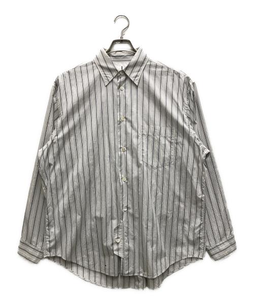 I（アイ）I (アイ) 21SS STRIPE OFFICER SHIRT グレー サイズ:３の古着・服飾アイテム
