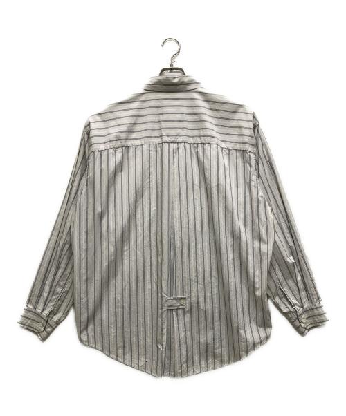 I（アイ）I (アイ) 21SS STRIPE OFFICER SHIRT グレー サイズ:３の古着・服飾アイテム