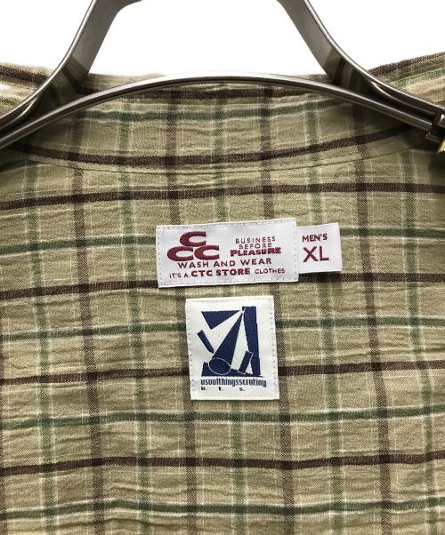 CTC STORE（シーティーシーストア）CTC STORE (シーティーシーストア) USUAL THINGS SCRUTINY (ユージュアル シングス スクルーティニー) SUNNY SHIRT ベージュ サイズ:XLの古着・服飾アイテム
