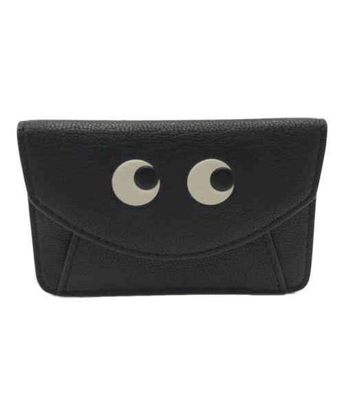 ANYA HINDMARCH（アニヤ・ハインドマーチ）ANYA HINDMARCH (アニヤ・ハインドマーチ) EYES レザーコインケース ブラックの古着・服飾アイテム