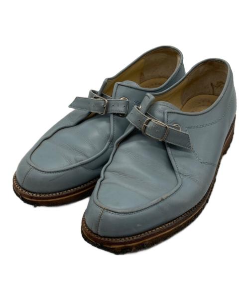 COMME des GARCONS HOMME PLUS（コムデギャルソンオムプリュス）COMME des GARCONS HOMME PLUS (コムデギャルソンオムプリュス) モンクストラップレザーシューズ ブルー サイズ:26㎝の古着・服飾アイテム