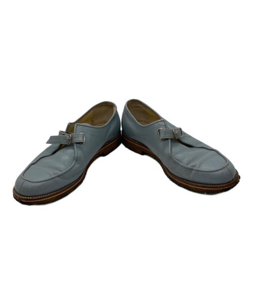 COMME des GARCONS HOMME PLUS（コムデギャルソンオムプリュス）COMME des GARCONS HOMME PLUS (コムデギャルソンオムプリュス) モンクストラップレザーシューズ ブルー サイズ:26㎝の古着・服飾アイテム