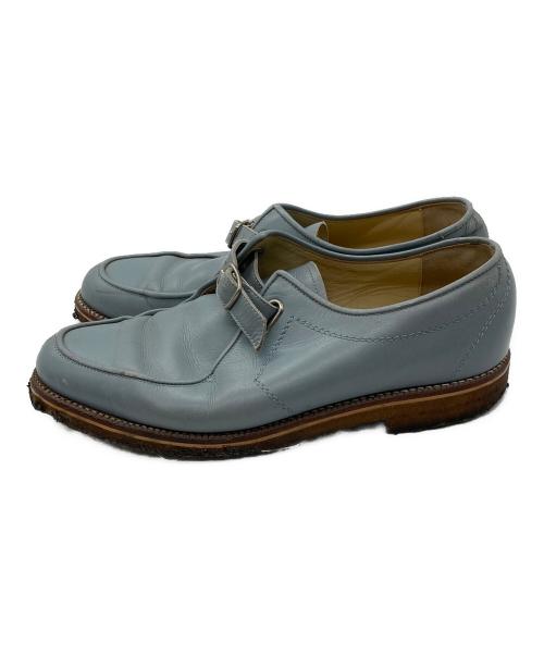 COMME des GARCONS HOMME PLUS（コムデギャルソンオムプリュス）COMME des GARCONS HOMME PLUS (コムデギャルソンオムプリュス) モンクストラップレザーシューズ ブルー サイズ:26㎝の古着・服飾アイテム
