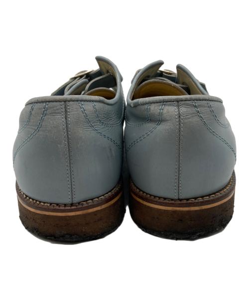 COMME des GARCONS HOMME PLUS（コムデギャルソンオムプリュス）COMME des GARCONS HOMME PLUS (コムデギャルソンオムプリュス) モンクストラップレザーシューズ ブルー サイズ:26㎝の古着・服飾アイテム
