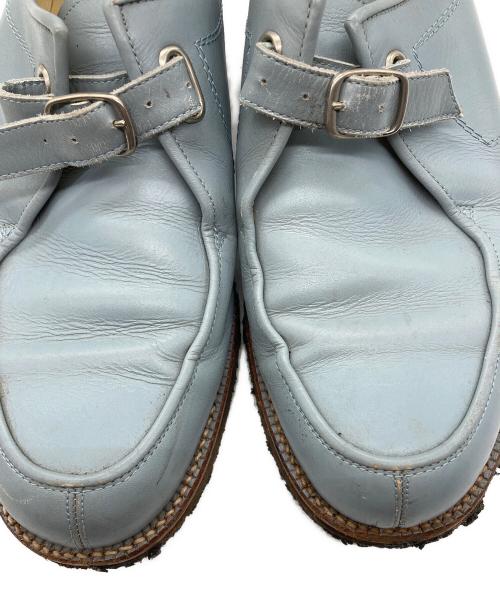 COMME des GARCONS HOMME PLUS（コムデギャルソンオムプリュス）COMME des GARCONS HOMME PLUS (コムデギャルソンオムプリュス) モンクストラップレザーシューズ ブルー サイズ:26㎝の古着・服飾アイテム