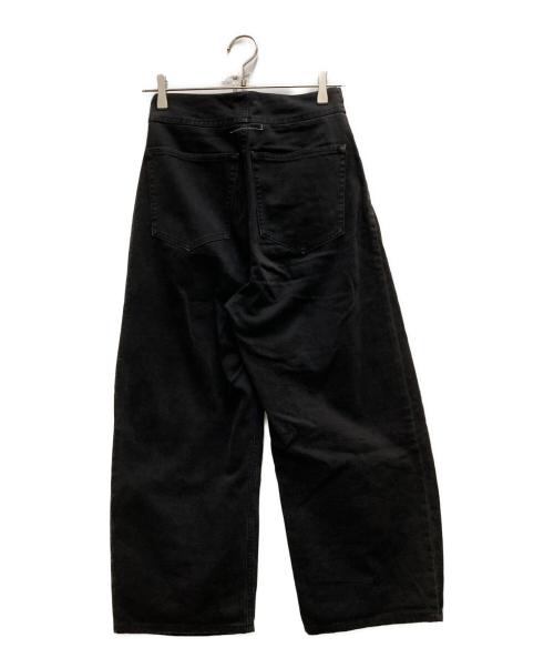 MM6 Maison Margiela（エムエムシックスメゾンマルジェラ）MM6 Maison Margiela (エムエムシックスメゾンマルジェラ) 20SS ハイライズ ボタンフライ ワイドストレートデニム ブラック サイズ:38の古着・服飾アイテム