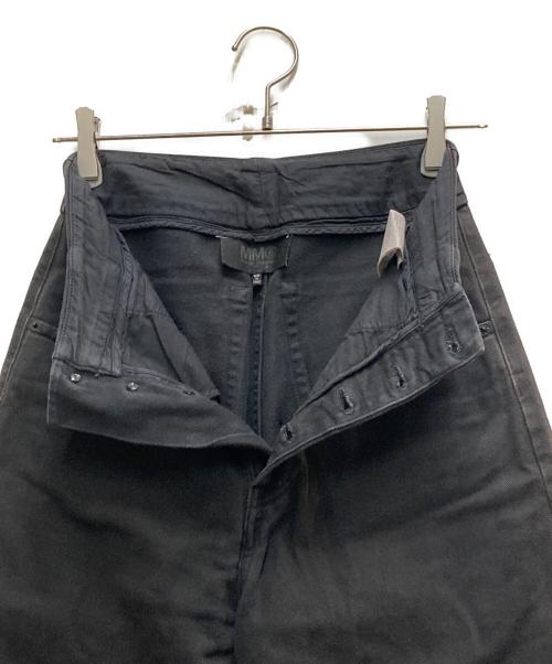 MM6 Maison Margiela（エムエムシックスメゾンマルジェラ）MM6 Maison Margiela (エムエムシックスメゾンマルジェラ) 20SS ハイライズ ボタンフライ ワイドストレートデニム ブラック サイズ:38の古着・服飾アイテム