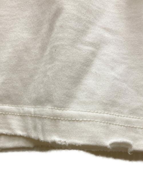 NOKCHA（ノクチャ）NOKCHA (ノクチャ) ダメージカットソー ホワイト サイズ:SIZE Freeの古着・服飾アイテム