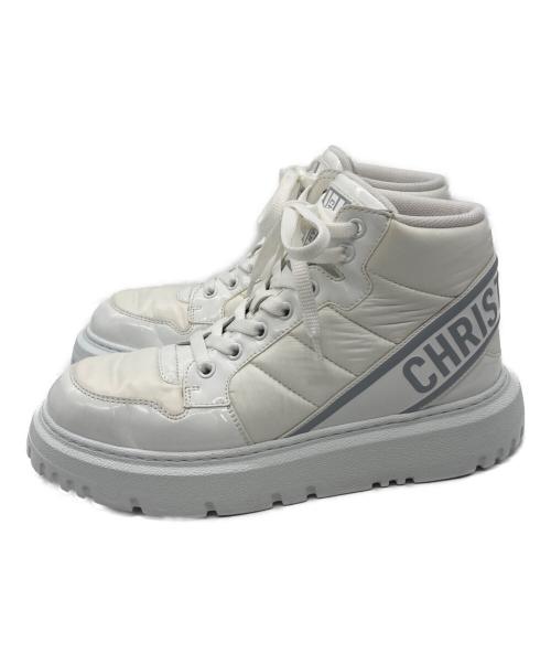 Christian Dior（クリスチャン ディオール）Christian Dior (クリスチャン ディオール) Ｄ‐PLAYER ハイカットブーツ ホワイト サイズ:37の古着・服飾アイテム