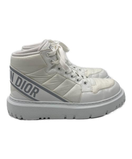 Christian Dior（クリスチャン ディオール）Christian Dior (クリスチャン ディオール) Ｄ‐PLAYER ハイカットブーツ ホワイト サイズ:37の古着・服飾アイテム