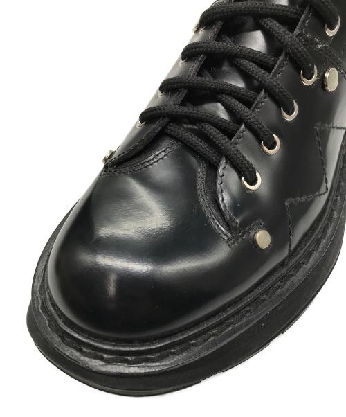 ALEXANDER McQUEEN（アレキサンダーマックイーン）ALEXANDER McQUEEN (アレキサンダーマックイーン) Tread Lace Up Boot ロングブーツ ブラック サイズ:37Dの古着・服飾アイテム