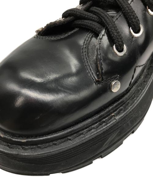 ALEXANDER McQUEEN（アレキサンダーマックイーン）ALEXANDER McQUEEN (アレキサンダーマックイーン) Tread Lace Up Boot ロングブーツ ブラック サイズ:37Dの古着・服飾アイテム