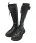 ALEXANDER McQUEEN（アレキサンダーマックイーン）の古着「Tread Lace Up Boot ロングブーツ」｜ブラック