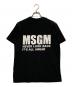 MSGM (エムエスジーエム) NEVER LOOK BACK ステートメント ロゴ Tシャツ ブラック サイズ:S：6000円
