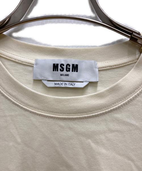 MSGM（エムエスジーエム）MSGM (エムエスジーエム) ロゴTシャツ ベージュ サイズ:Sの古着・服飾アイテム