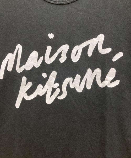 maison kitsune（メゾンキツネ）MAISON KITSUNE (メゾンキツネ) プリントTシャツ ブラック サイズ:Sの古着・服飾アイテム