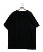 MM6 Maison Margielaエムエムシックスメゾンマルジェラ）の古着「バックプリント ロゴ クルーネック オーバー Tシャツ」｜ブラック