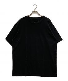 MM6 Maison Margiela（エムエムシックスメゾンマルジェラ）の古着「バックプリント ロゴ クルーネック オーバー Tシャツ」｜ブラック