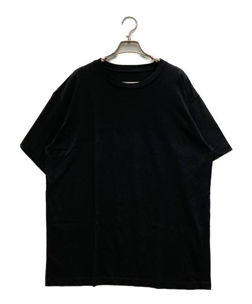 MM6 Maison Margiela（エムエムシックスメゾンマルジェラ）MM6 Maison Margiela (エムエムシックスメゾンマルジェラ) バックプリント ロゴ クルーネック オーバー Tシャツ ブラック サイズ:Sの古着・服飾アイテム