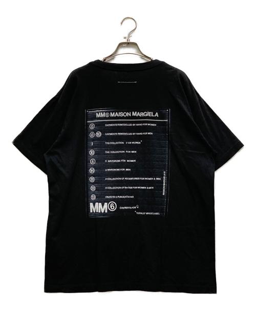 MM6 Maison Margiela（エムエムシックスメゾンマルジェラ）MM6 Maison Margiela (エムエムシックスメゾンマルジェラ) バックプリント ロゴ クルーネック オーバー Tシャツ ブラック サイズ:Sの古着・服飾アイテム