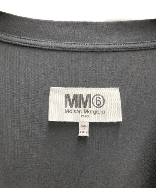 MM6 Maison Margiela（エムエムシックスメゾンマルジェラ）MM6 Maison Margiela (エムエムシックスメゾンマルジェラ) バックプリント ロゴ クルーネック オーバー Tシャツ ブラック サイズ:Sの古着・服飾アイテム