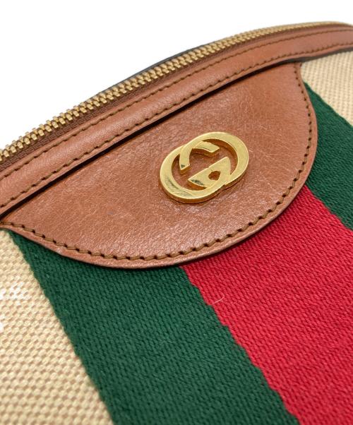 GUCCI（グッチ）GUCCI (グッチ) ヴィンテージ キャンバス ベルトバッグ ベージュの古着・服飾アイテム