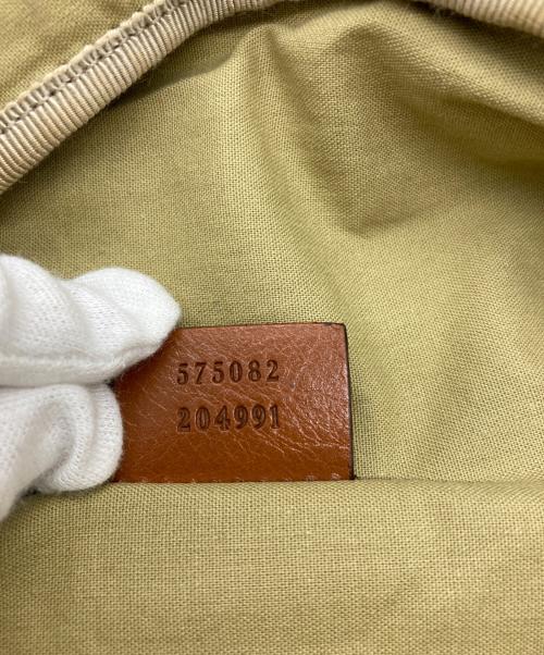 GUCCI（グッチ）GUCCI (グッチ) ヴィンテージ キャンバス ベルトバッグ ベージュの古着・服飾アイテム