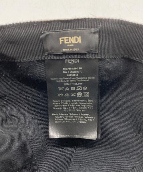 FENDI（フェンディ）FENDI (フェンディ) ズッカ柄ベースボールキャップ ブラウン サイズ:FREEの古着・服飾アイテム