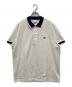 LACOSTE（ラコステ）の古着「配色ボーダーリブニット鹿の子地ポロシャツ」｜ホワイト