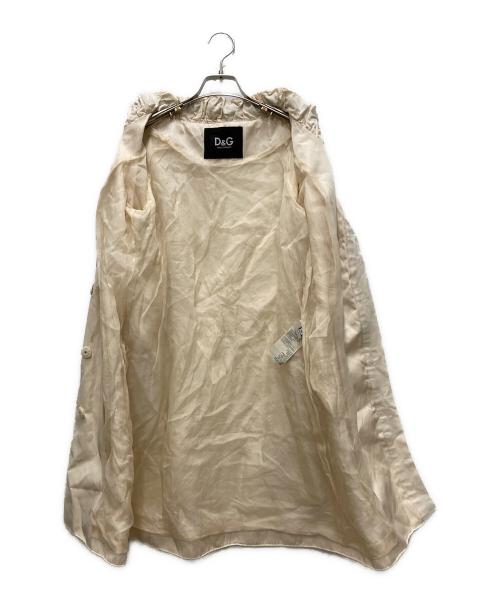 DOLCE & GABBANA（ドルチェ＆ガッバーナ）DOLCE & GABBANA (ドルチェ＆ガッバーナ) リボン付きスプリングコート ベージュ サイズ:38の古着・服飾アイテム