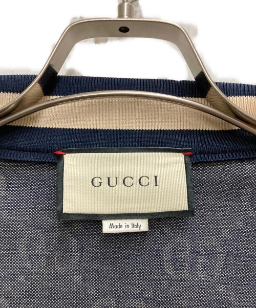 GUCCI（グッチ）GUCCI (グッチ) GGジャカード コットン ジャケット ネイビー サイズ:Lの古着・服飾アイテム