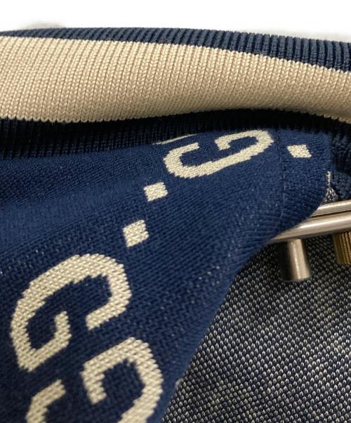 GUCCI（グッチ）GUCCI (グッチ) GGジャカード コットン ジャケット ネイビー サイズ:Lの古着・服飾アイテム