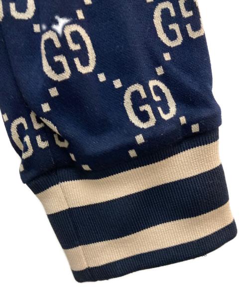 GUCCI（グッチ）GUCCI (グッチ) GGジャカード コットン ジャケット ネイビー サイズ:Lの古着・服飾アイテム