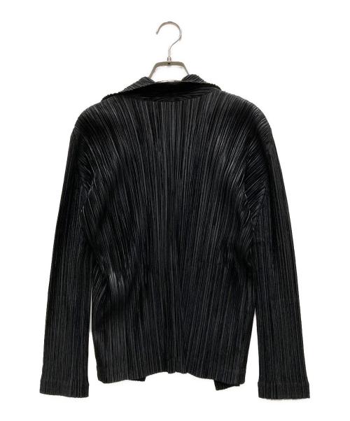 PLEATS PLEASE（プリーツプリーズ）PLEATS PLEASE (プリーツプリーズ) プリーツカーディガン ブラック サイズ:3の古着・服飾アイテム